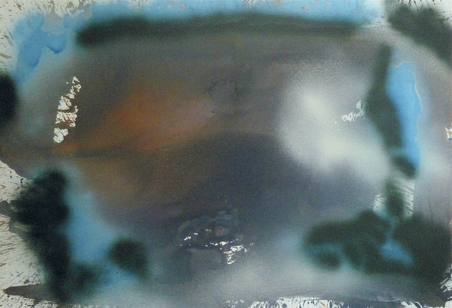 Elisabeth Plank - Nachtbild, 2007, Gesso, acrylic on canvas, 140 × 200 cm