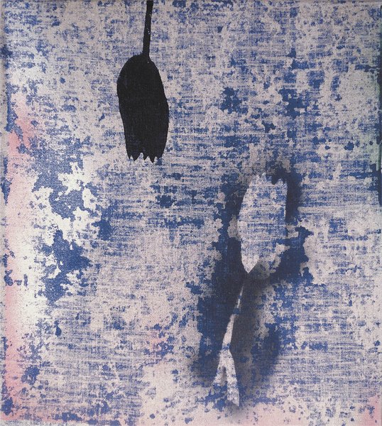 Elisabeth Plank - Positiv - Negativ, 1989, Acryl auf Leinwand, 50 × 45 cm