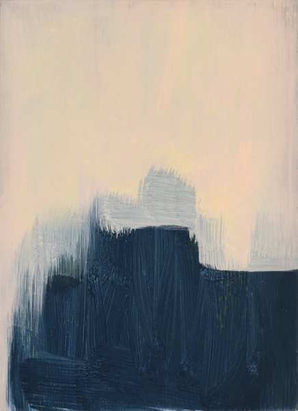 Elisabeth Plank - O.T. (Architektur und Grundprinzip), 1997, Acrylic on molino, 100 × 73 cm