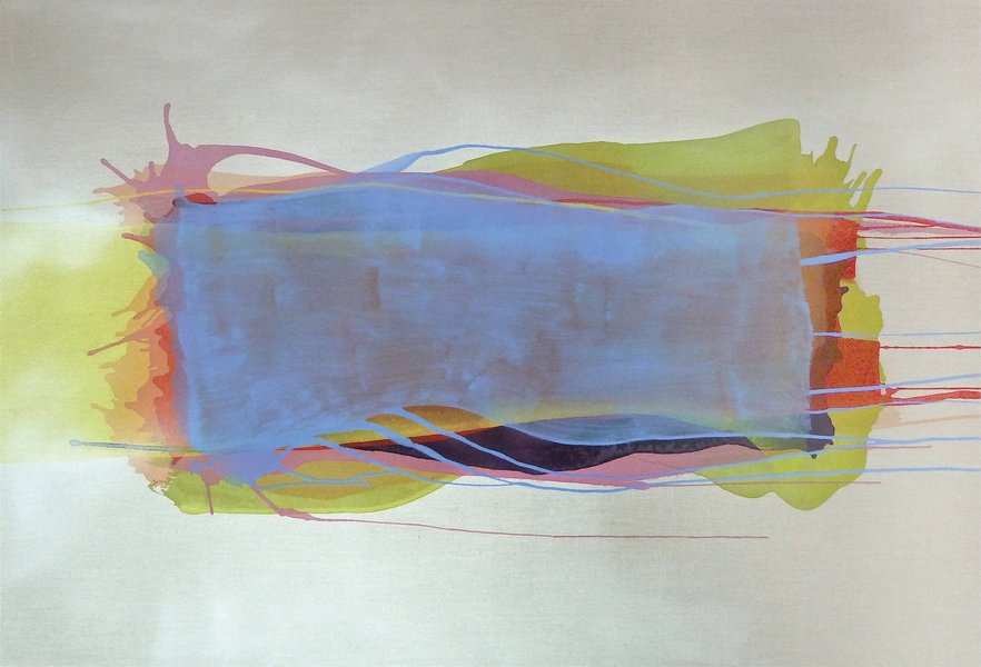 Elisabeth Plank - Dimensionale Verschiebung, 2011, Gesso, Acryl auf Leinwand, 140 × 200 cm