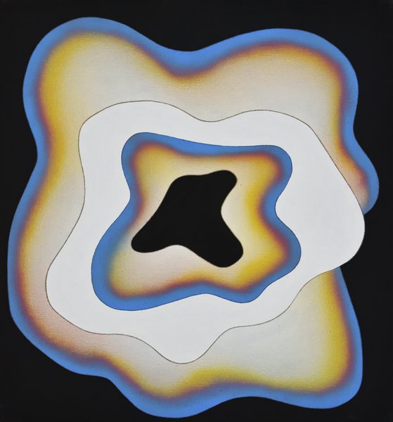 Elisabeth Plank - SHAPES #2 (moment 12), 2019, Acryl auf Leinwand, 70 × 65 cm