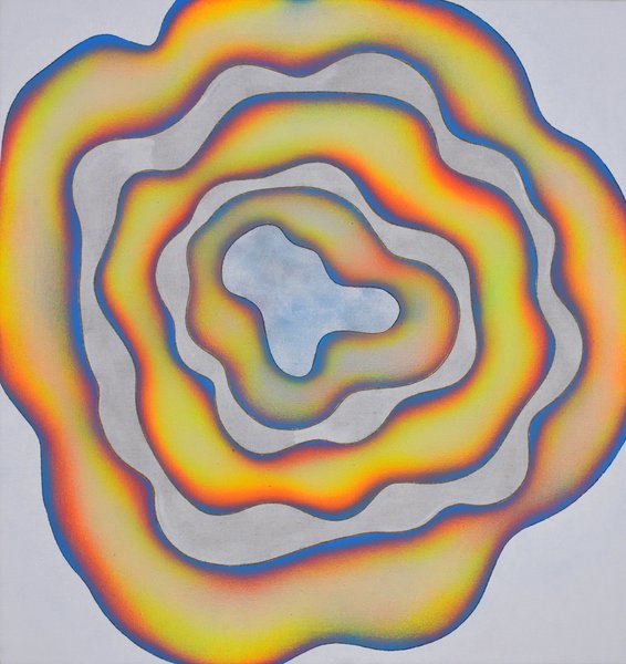 Elisabeth Plank - SHAPES #2 (moment 20), 2020, Acryl auf Leinwand, 85 × 80 cm