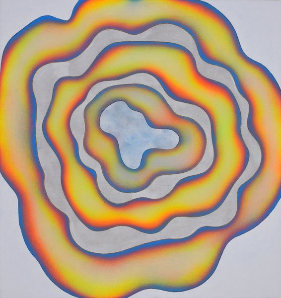 Elisabeth Plank - SHAPES #2 (moment 20), 2020, Acryl auf Leinwand, 85 × 80 cm
