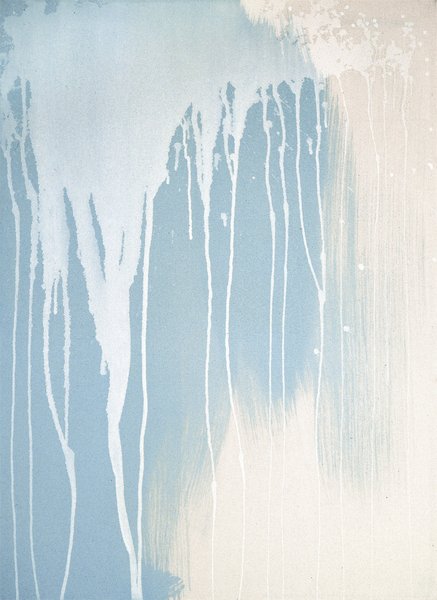 Elisabeth Plank - O.T. (In die Zeit), 1994, Acrylic on molino, 100 × 73 cm