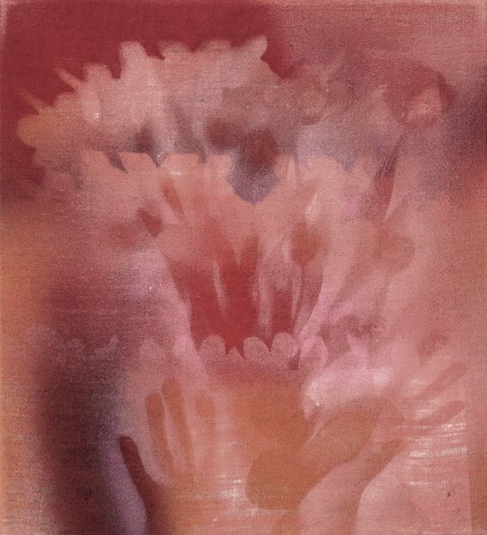 Elisabeth Plank - Abflug der Blumen, 2011, Acryl auf Leinwand, 50 × 45 cm