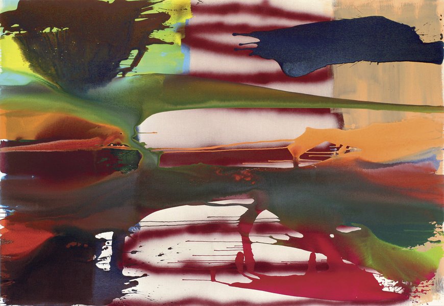 Elisabeth Plank - Flow, 2009, Gesso, Acryl auf Leinwand, 180 × 260 cm