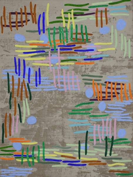 Elisabeth Plank - POND #07, 2023, Acryl auf Leinwand, 80 × 60 cm