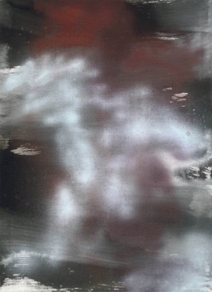 Elisabeth Plank - Ohne Titel #7, 2008, Gesso, Acryl auf Leinwand, 100 × 73 cm