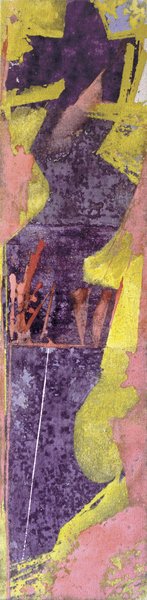 Elisabeth Plank - La Mancha, 1985, Acrylic on canvas, 120 × 30 cm