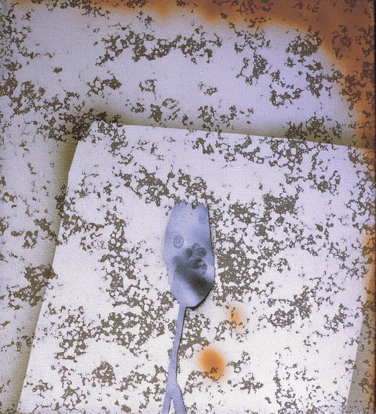 Elisabeth Plank - Experimentell, 1989, Acryl auf Leinwand, 50 × 45 cm