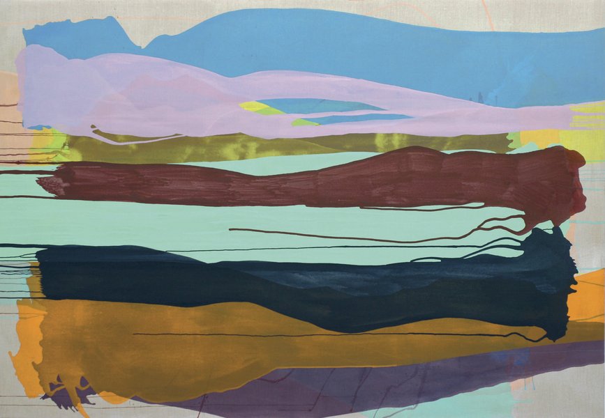 Elisabeth Plank - Volumen, 2011, Gesso, acrylic on canvas, 180 × 260 cm