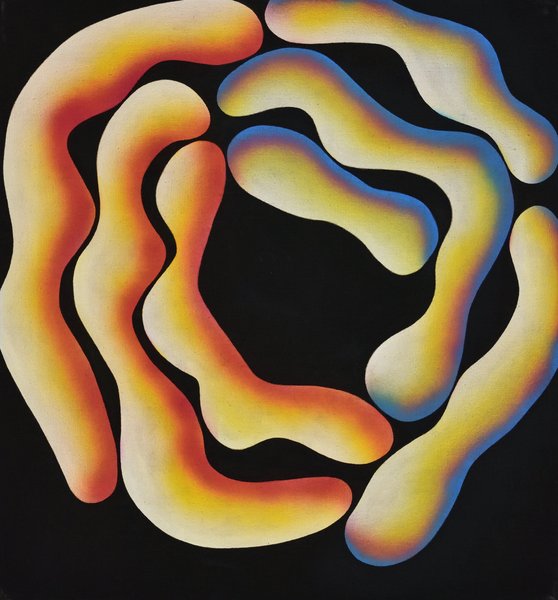 Elisabeth Plank - SHAPES #2 (moment 5), 2019, Acrylic on canvas, 65 × 70 cm