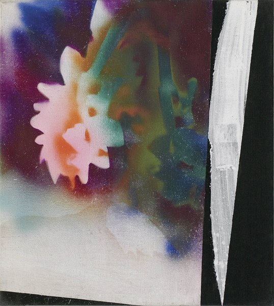 Elisabeth Plank - Mit Kontrasten, 1989, Acrylic on canvas, 50 × 45 cm