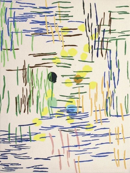Elisabeth Plank - Japanische Landschaft, 1992, Acryl auf Molino, 80 × 60 cm