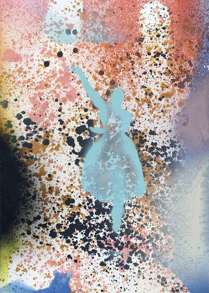 Elisabeth Plank - Metaphorische Figur, 2011, Acrylic on paper, 70 × 50 cm