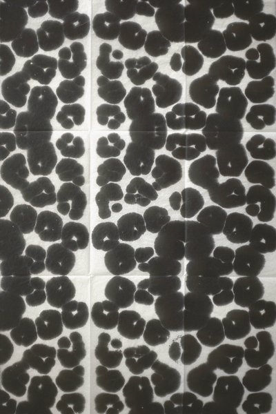 Elisabeth Plank - Symmetrie und Symmetrie #70, 1992, Tusche auf Reispapier, 96 × 63 cm