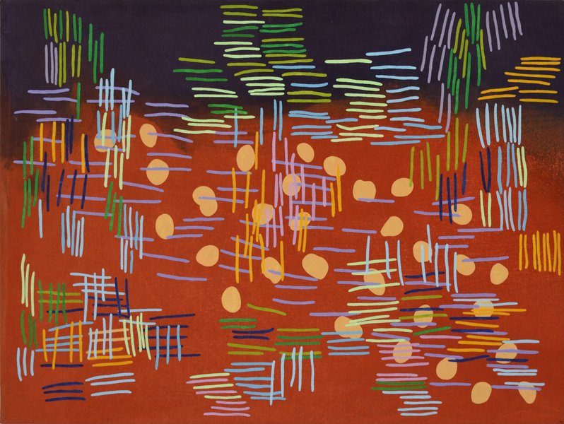 Elisabeth Plank - POND #04, 2023, Acryl auf Leinwand, 75 × 100 cm