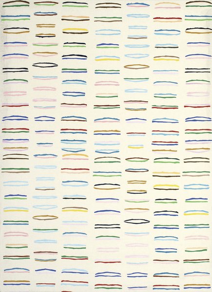 Elisabeth Plank - Farbcode (horizontal), 1992, Acryl auf Molino, 100 × 73 cm