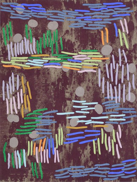 Elisabeth Plank - POND #09, 2023, Acryl auf Leinwand, 80 × 60 cm