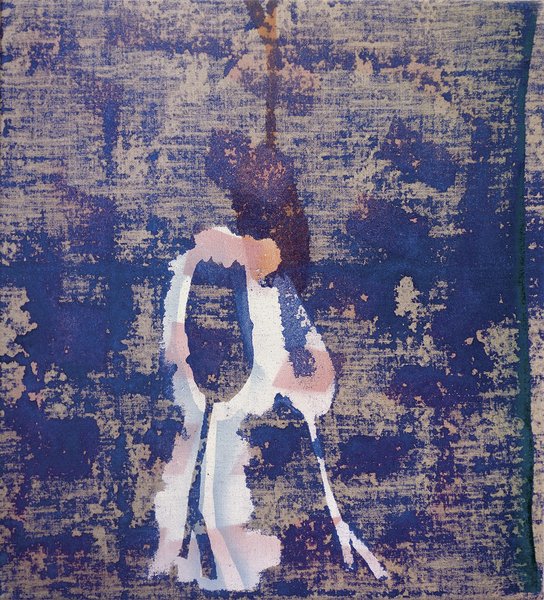 Elisabeth Plank - Fragmentarisch, 1989, Acryl auf Leinwand, 50 × 45 cm