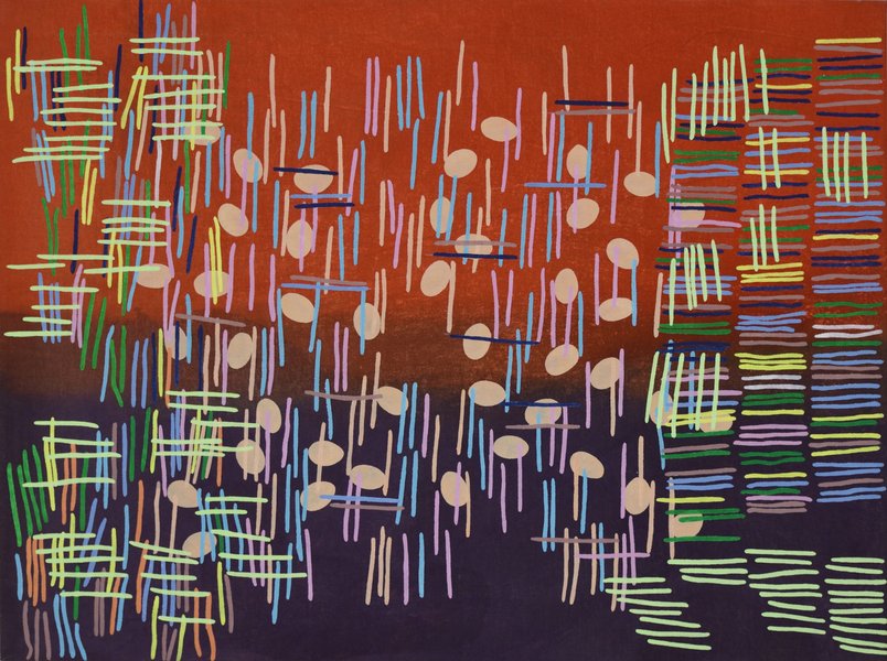 Elisabeth Plank - POND #03, 2023, Acryl auf Leinwand, 75 × 100 cm