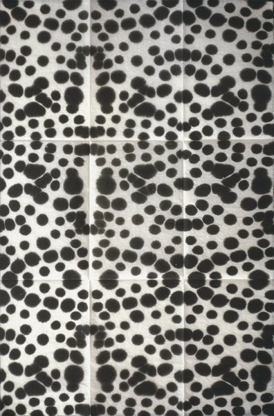 Elisabeth Plank - Symmetrie und Symmetrie #60, 1992, Tusche auf Reispapier, 96 × 63 cm