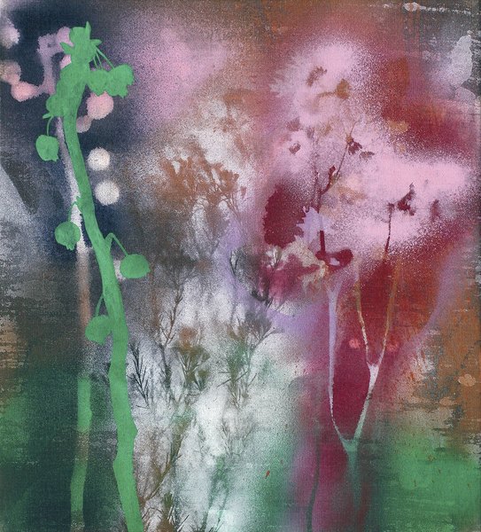 Elisabeth Plank - Anwesende und Abwesende, 2012, Acrylic on canvas, 50 × 45 cm